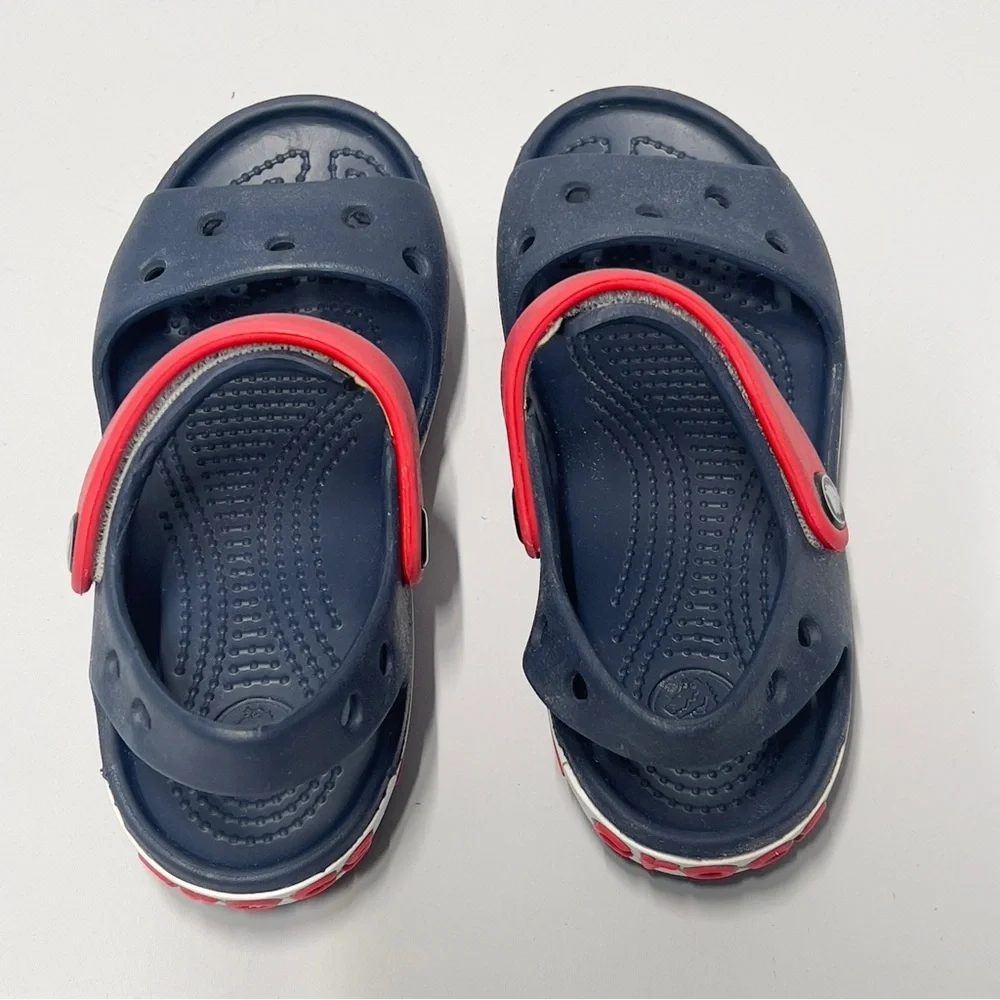 CROCS child 11 Blue Red Summer Water Shoe